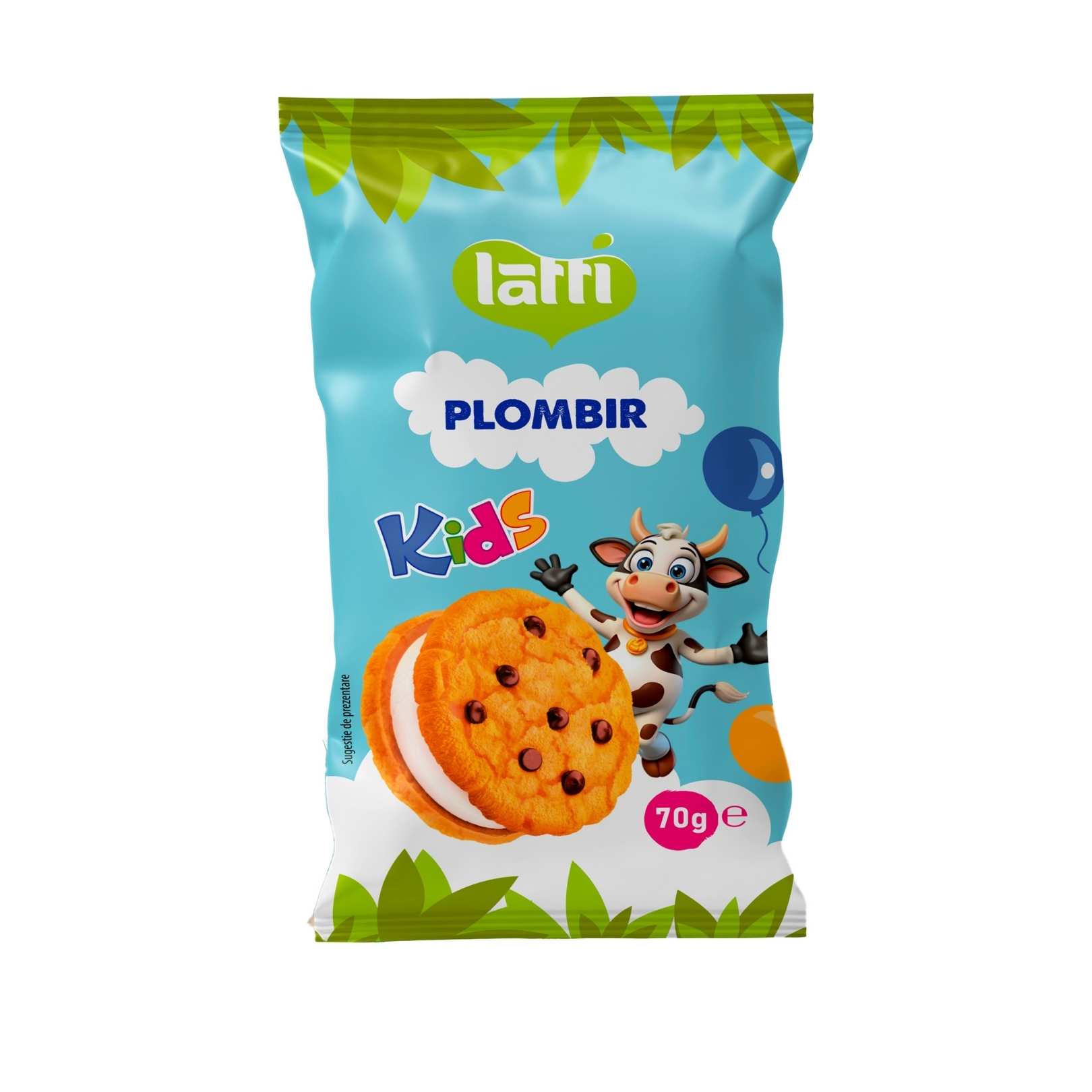 Înghețată Plombir Sandwich Kids Latti 70g